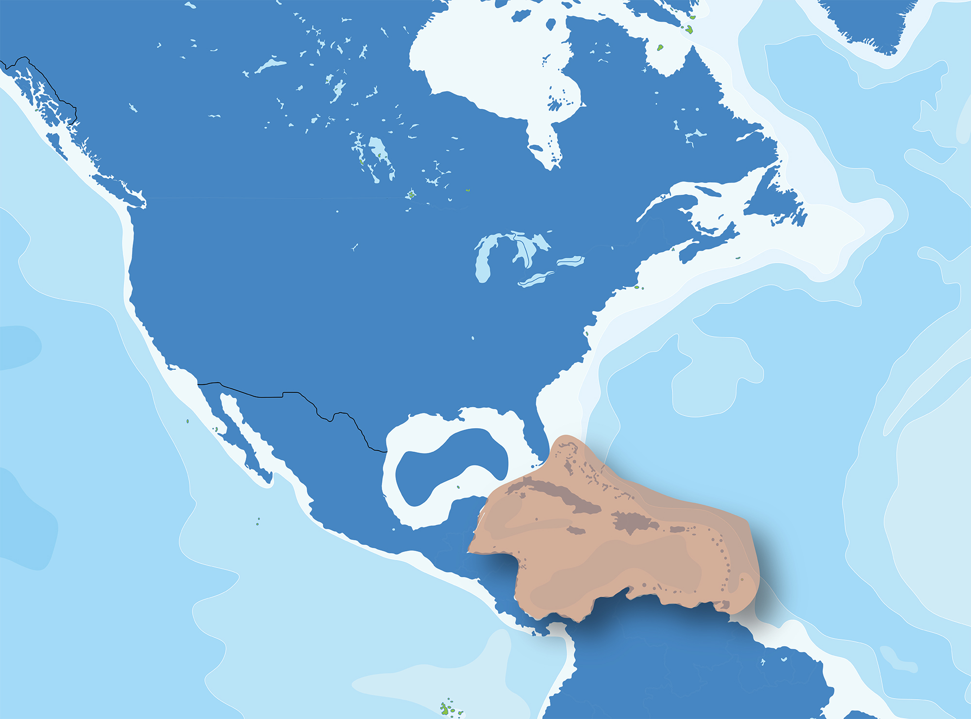 Caribbean region map