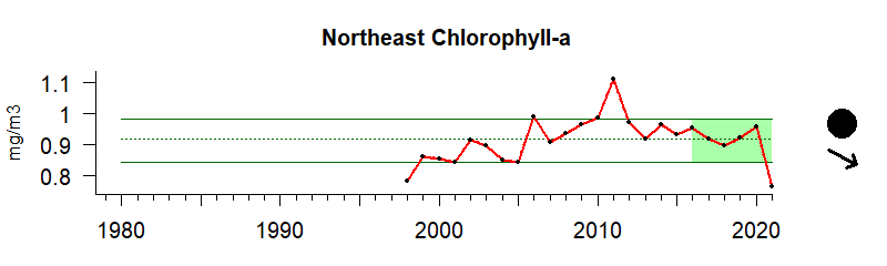 Chlorophyll time series for Northeast US