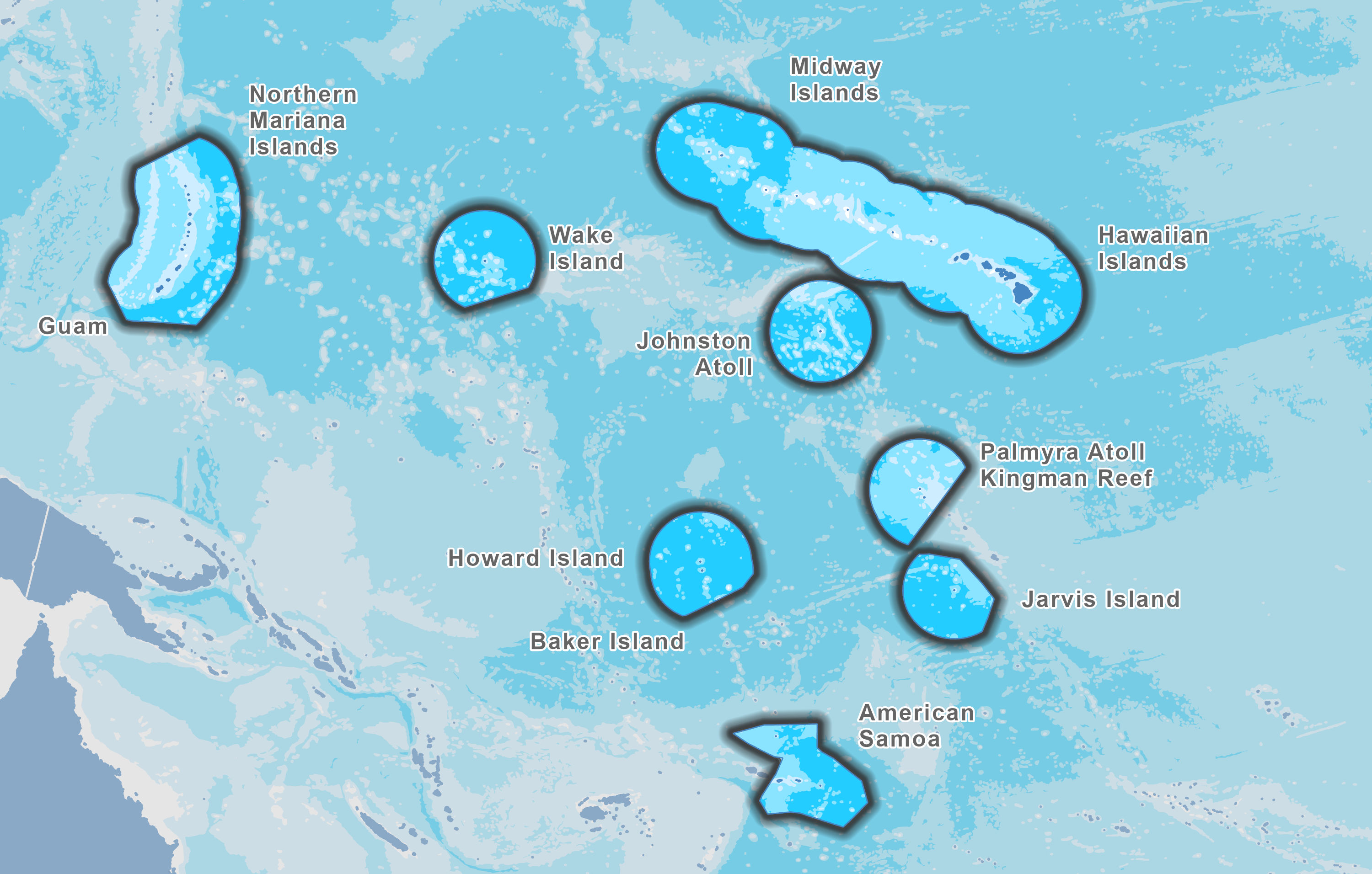 Pacific Islands Region map